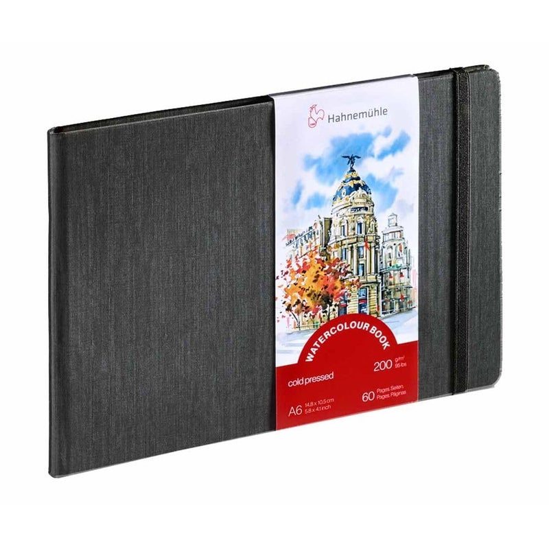 HahnemÃ¼hle Watercolour Book 200g/mÂ², Watercolor Notebook, A6, Landscape, 30 fls - Image 1